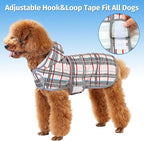 Dog Raincoat Hooded,Waterproof Rain Coat for Dogs with Adjustable Belly Strap,Reflective Strips, Lightweight Slicker Poncho Rain Jacket for Small Medium Large Dogs