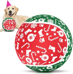 QDAN Christmas Dog Toys, Giant Tennis Ball for Large Big Dog, Balls for Outdoor Play Balls for Medium Large Dogs, Toys Birthday Gifts, 9.5 Inch