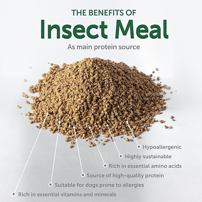 Nature's Protection Hypoallergenic Small Breed Dry Dog Food - High Protein, Grain Free Tear Stain Formula - Dog Kibble for Sensitive Stomachs for Adult Light Fur Dogs (Superior Care - Insect, 3.3 lb)