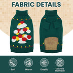 BRKURLEG Dog Sweaters, Christmas Dog Sweaters for Small Dogs Boy Girl, Warm Pet Sweater for Cold Weather, Xmas, New Year, Pet Pullover Sweater for Cats, Dachshund, Poodle, Shih Tzu (Green, S)