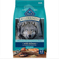 Blue Buffalo Wilderness Natural High-Protein Dry Food for Adult Dogs, WITH WHOLESOME GRAINS, Salmon, 28-lb Bag.