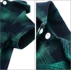 Koneseve Dog Shirt, Pet Plaid Clothes Shirt T-Shirt, Sweater Bottoming Shirt for Small Dog Cat Puppy Grid Adorable Wearing Stylish Cozy Halloween,Christmas Costumes (Green;M/Medium)