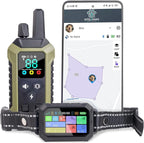 GPS Wireless Dog Fence System Collar – 2-in-1 Remote or App Controlled Boundary and Training GPS Dog Collar with 4 Training Modes – Covers up to 7000 Ft (3533 Acres)