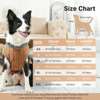 Warm Fleece Dog Coats with Durable Harness Buitl in D-Ring,Waterproof Puppy Jacket for Small Dogs,Dog Vest for Cold Winter,Burnished Khaki XS