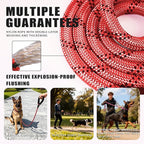 Nylon Dog Leash for Medium Large Dogs, 5-FTReflective Heavy Duty Leash with Comfortable Handle & Poop Bag Dispenser Ring, 1/2 Inch Wide, Secure Reinforcement for Walking (Red, M)