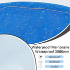 Waterproof Dog Raincoat, Adjustable Lightweight Dog Rain Jacket with Reflective Strip Leash Hole for Small Medium Large Dogs (Blue, 3X-Large(77-94lb))