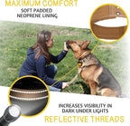 ADITYNA Heavy Duty Dog Collar for Large Dogs - Reflective Collar with Handle for Training, and Walking - Wide, Thick, Tactical, Soft Neoprene Padded