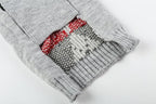 Grey Argyle Knit Pet Sweaters Clothes for Small Dogs, Grey Small (S) Size