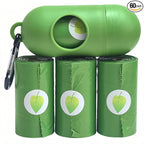Biodegradable Lavender Scented Dog Poop Bags - 4 Rolls (60 Count) with Dispenser & Keychain, Leak-Proof Eco Friendly Waste Bags for Dogs