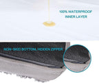 Jumbo Human Dog Bed, Orthopedic Memory Foam Pet Mat, Washable Dog Crate Bed with Cooling Gel, Removable Cover & Waterproof Lining