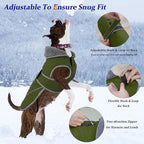 Dogcheer Dog Winter Coat,Fleece Collar Jacket Warm Vest Reflective Adjustable Sweater for Cold Weather,Windproof Waterproof Snow Coat for Small Medium Large Dogs,XXXL(Chest Girth 34.6-45.3,Back 28.7)