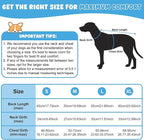 Dog Raincoat, Waterproof Dog Coat with Reflective Straps, Leash Hole & Polar Fleece Lining, Winter Snow Rain Coat for Small, Medium & Large Dogs, Warm, Windproof Vest Jackets