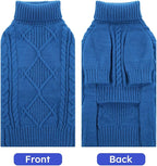ASENKU Knitted Dog Sweater, Pullover Big Thermal Dog Winter Sweater, Turtleneck Doggy Sweaters for Large Medium Dogs Boy Girl,Warm Pet Sweatshirt for Beagle,Corgi,XL
