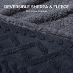 Waterproof Pet Blanket, Liquid Pee Proof Dog Blankets for Sofa Bed Couch, Reversible Sherpa Fleece Furniture Protector Cover for Small Medium Large Dogs Cats,Dark Grey Small（40" x 28"）