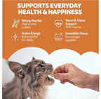 Crunchy Cat Treats – Dual‐Texture Crunch & Creamy Soft Feline Snack Bites for All Life Stages, Great for Training Treat Value Bags (1 Pound, Chicken)