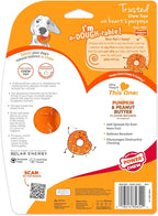Nylabone Limited Edition 70th Birthday Donut Power Chew Toy for Dogs, Durable & Tough Dog Toys for Aggressive Chewers, Pumpkin & Peanut Butter Flavor, Large - Up to 50 lbs (1 Count)