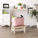 Bone Dry Pet Storage Paw and Bone, Trellis Collection, Small Rectangle, 14x8x9, Pink