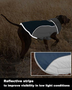 Doglay Dog Jacket Waterproof Dog Coat, Reflective Cold Weather Winter Coat, Adjustable Turtleneck Fleece Puppy Snow Jacket with Harness Hole for Small Medium Large Dogs