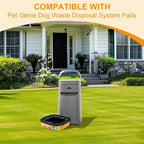 Jumbo Square Refill Bags 4 Pack Lasts Up to 16 Months Compatible with Pet Genie Dog Waste Disposal System Pails Lavender Scented Dog Poop Bags for Dogs 7-Layers EVOH Pet Waste Refills for Odor Control