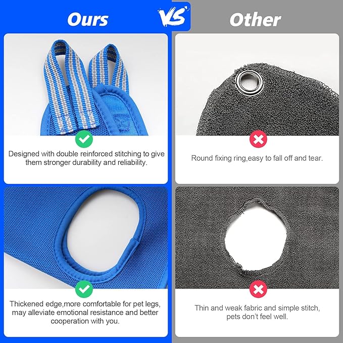 Pet Grooming Hammock for Small Dogs & Cats with Nail Clippers/Nail Trimmers/Grooming Scissors, Dog Grooming Harness for Nail Trimming, Pet Grooming Sling Helper
