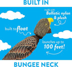 Spunky pup Fly & Fetch Plush Eagle Dog Toy | Interactive 100 ft Sling Shot Launcher with Built-In Bungee | Pull Back & Release | Durable Construction | Ballistic Fabric | Floats | For Medium Breeds