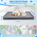 Loiion Dog Car Bed, Non-Slip Backseat Extender Pet Mat, Removable Washable Dog Bed for SUVs, Sedans & Trucks, Anti-Slip Travel Bed for Dogs, Easy Clean & Scratch-Proof & Comfort (50"x24.6")