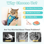 Cat Grooming Wrap, Cat Wrap for Cutting Nails, Self-Adherent Fabric Wrap for Cats, Cat Burrito Wrap Anti-Scratch, Anti-Escape, Multifunctional Swaddle Wrap Pet Tool 35.4×35.4"