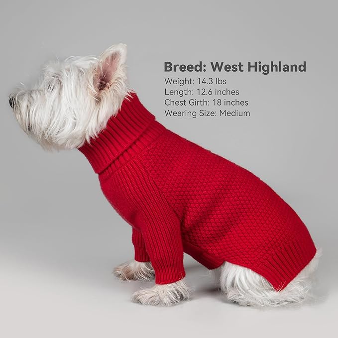 cyeollo 4XL Dog Sweater, Stretchy & Cozy Warm Dog Sweaters for Large Dogs Boy, Pullover Knit Fall Winter Sweatshirt Big Dogs Clothes, Doberman Great Dane Apparel, Red XXXXL