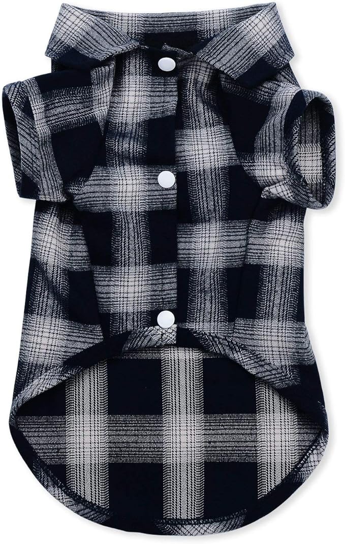 Koneseve Dog Shirt, Pet Plaid Clothes Shirt T-Shirt, Sweater Bottoming Shirt for Small Dog Cat Puppy Grid Adorable Wearing Stylish Cozy Halloween,Christmas Costumes (Blue;XXL)