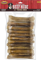 Cadet Premium Grade Pressed Beef Hide Bones, Long Lasting Rawhide Dog Chews, 6.5 Inch (12 Count)