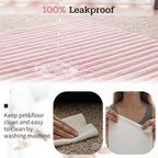 NWK Pack of 4 Fluffy Self Warming Cat Mat, Cat Blanket, Thermal Dog Mat, Washable, Non-Slip Bottom for Sofa & Crate & Kennel & Car Seat (Blush Pink, Small (19'' X 15'' X 0.7''))