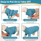 Queenmore Dog Sweater Large Size,Warm Dog Sweaters for Big Dogs,Chunky Knitted Doggy Sweater for Extra Large Dogs Boy Girl, Big Doggie Turtleneck Winter Outfit (Peacock Blue,2XL)
