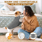 Fleece Dog Coat Pet Jacket Reflective for Cold Weather for Extra Large to Small Pets(Grey,S)