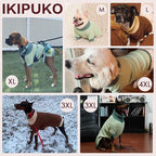 Extra Large Dog Sweater, Sleeve Turtleneck Sweater with Harness Hole, Christmas Pullover Sweaters for Dogs Boy Girl, Winter Dog Jumper for Rottweiler, Alaskan, Great Dane, Green 4XL