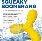 Playology Hound2O Dog Toys | Squeaky Boomerang Floating Toy for Dogs | Yellow Outdoor Toy - Easy to Clean and Made from Non Toxic Materials