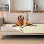 gogobunny 100% Double-Sided Waterproof Dog Bed Cover Pet Blanket Sofa Couch Furniture Protector for Puppy Large Dog Cat, Reversible (30x70 Inch (Pack of 1), Dark Cream/Light Cream)
