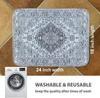 nunubaby Washable Pee Pads for Dogs, Stylish, Non-Slip and Leak-Proof Pee Pads. Reusable Potty Pads for Dogs for Crates and Floors.(Gray/Geo, 18" x24")
