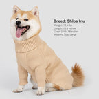 cyeollo 4XL Dog Sweater,Pullover Turtleneck for Large Dogs Classic Knitwear Fall Winter Cold Weather Dog Clothes Warm Pet Apparel Large Big Dogs Sweaters Male&Female, Beige XXXXL
