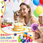 Hungdao 10 Pack Dog Squeaky Toys Soft Latex Squeaky Dog Toys Small Squeaky Balls Interactive Pet Chewing Toys for Puppy Training Interactive Fetch Play Supplies (Fruit)