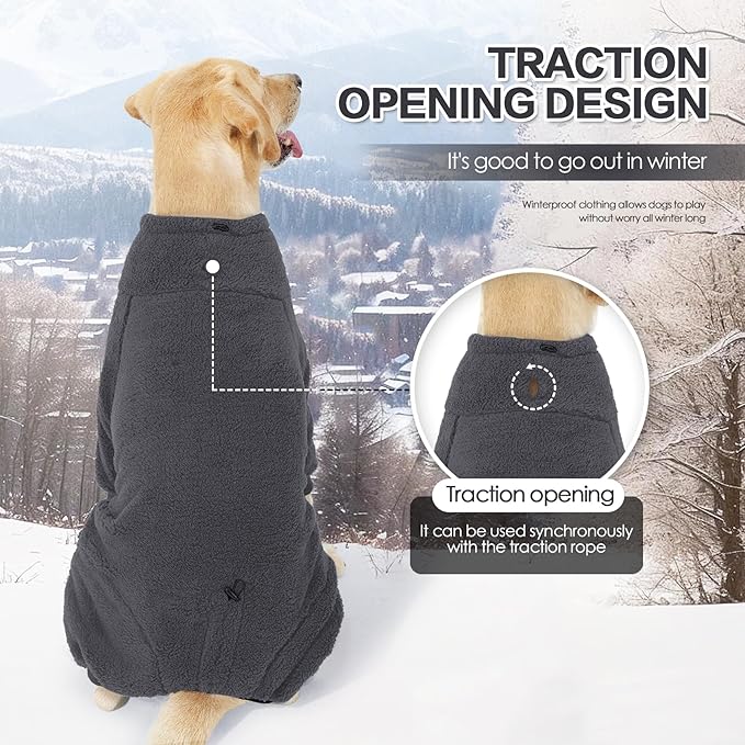 Fleece Dog Sweater for Small Medium Large Dog for Run Walk Sleep Winter Jacket & Windproof Clothes Coat XS Grey