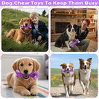 Dog Toys for Aggressive Chewers, Long Lasting Dog Chew Toys - Interactive Rubber Bone Toy for Large, Medium Breed - Large Dogs Toy Keep Them Busy