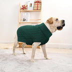 2 Pack Dog Sweaters for Big Dogs Turtleneck Pullover Cable Knit Large Size Stretch Clothes Pitbull Labrador Bulldog Doberman Boy Girl Pets Winter Clothes (XL, Red & Green)