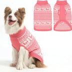 SCENEREAL Turtleneck Dog Sweater for Small Medium Large Dogs Girls Boys, Knit Pet Pullover Puppy Clothes Cold Weather Coats, Holiday Outfits Sweatshirt for Christmas, Pink L
