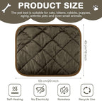 4 Pack Self Heating Cat Pad Self Warming Dog Mat Reflects Body Heat Extra Warm Thermal Pet Pad Washable Dog Cat Bed Crate Bed Mat Blanket(Coffee Color,16 x 20 Inch)