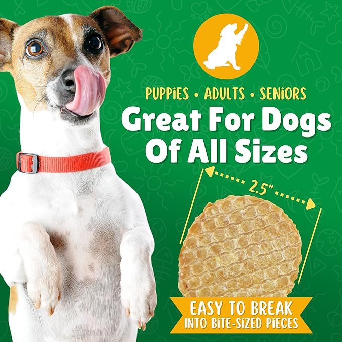 Lucky Premium Treats Chicken & Sweet Potato Lucky Chips for Dogs – Healthy Chicken Dog Treats Made in USA – 2 Ingredient Chicken Jerky Dog Treats – 12 oz Bag
