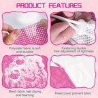 FANOVO Cat Bathing Bag, Anti-Scratch & Anti-Bite Adjustable Mesh Cat Shower Bag with Nail Clipper, Grooming Comb, Bath Brush & Nail File, Breathable Cat Washing Bag for Bathing, Nail Trimming
