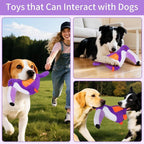 Dog Toys Plush,Squeaky Dog Toys,Cute Tantou Plush Toy for Small Dogs,Soft Stuffed Interactive Chew Toys to Keep Them Busy(Purple)
