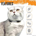 Naruto Breakaway Cat Collars for Girl & Boy Cats: Adjustable 8.5”-12” Cute Kitten Collar with Bell (Removable), Officially Licensed Naruto Shippuden Pet Accessories & Gifts (Black, Rogue Rain Ninja)