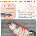 NWK Pack of 4 Fluffy Self Warming Cat Mat, Cat Blanket, Thermal Dog Mat, Washable, Non-Slip Bottom for Sofa & Crate & Kennel & Car Seat (Misty Gray, Medium (27'' X 18.5'' X 0.7''))