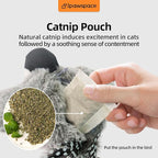 Interactive Flapping Bird Cat Toy with Catnip, Touch Activated Rechargeable, Musical Sound (can Turn Off), Satisfy Cat's Natural Huting Instinct, Soft Plush Washable Cover (Red)